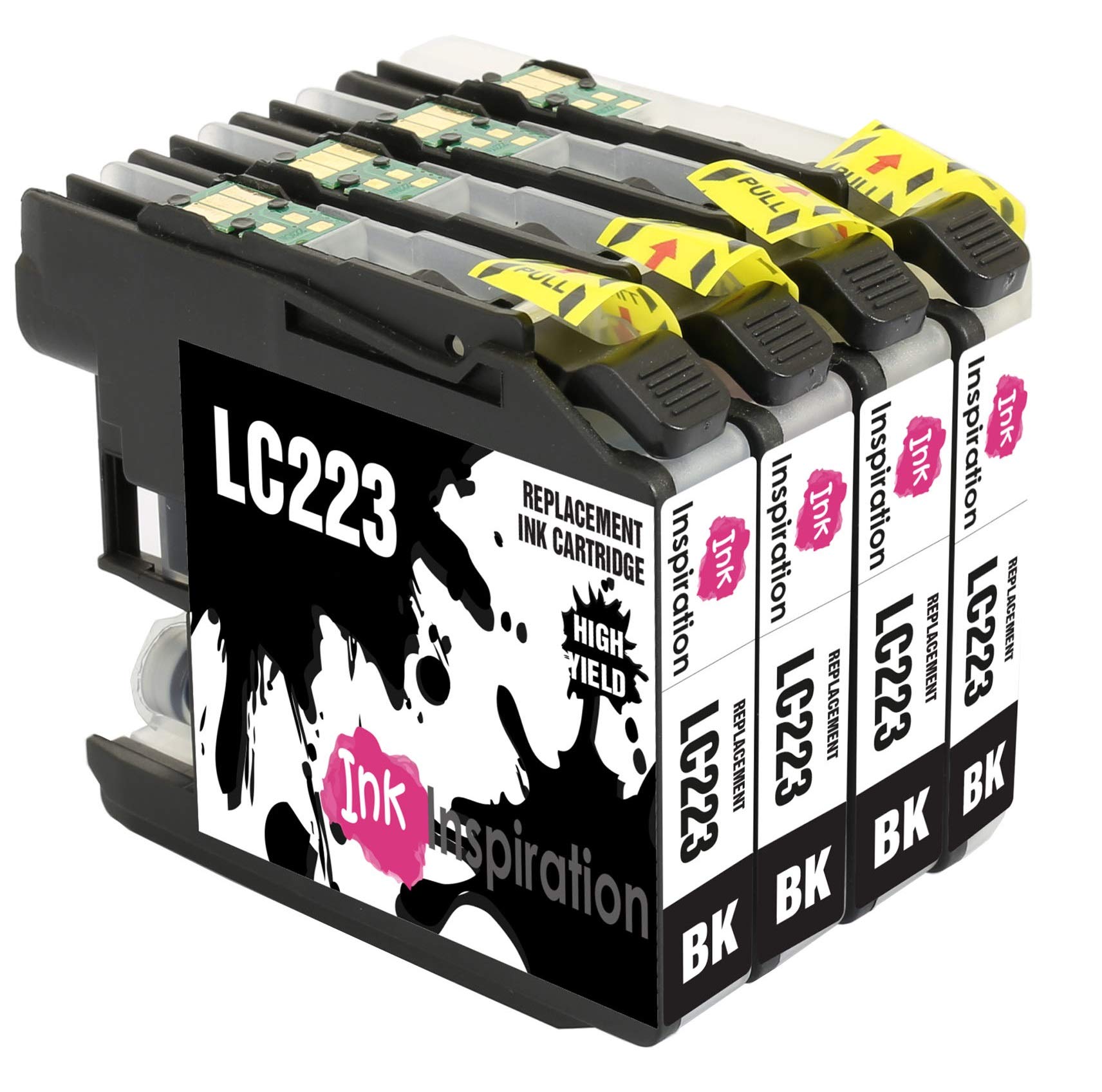 INK INSPIRATION® Replacement for Brother LC223 LC-223BK Black Ink Cartridges, Use with Brother DCP-J4120DW MFC-J5320DW MFC-J5620DW MFC-J4420DW MFC-J4620DW MFC-J4625DW MFC-J680DW MFC-J5720DW MFC-J480DW