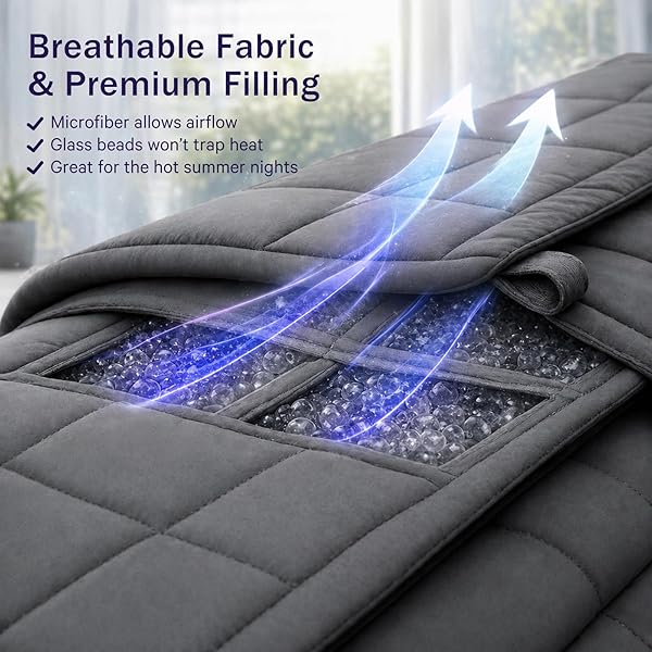 WEIGHTED BLANKET FOR ADULTS 20LBS, 48″X72″, TWIN FULL SIZE COOLING HEAVY THROW BLANKET FOR 180-220LBS, MICROFIBER SOFT THICK BIG BLANKETS WEIGHTED COMFORTER BREATHABLE GIFTS FOR SLEEPING, GREY