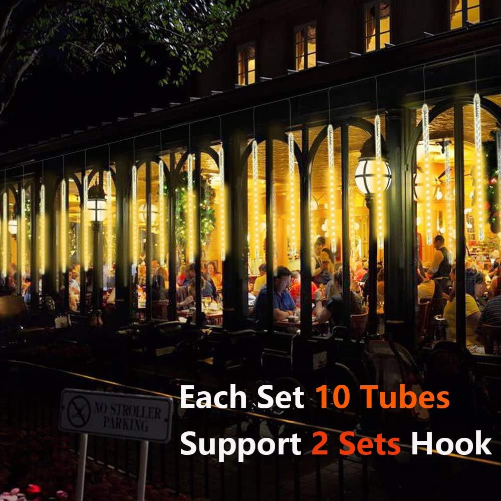 Vikdio Christmas Lights Outdoor, Meteor Shower Lights 50cm 10 Spiral Tubes 540 LEDs 3.15m Lit Length - Image 3