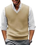 Classic Sweater Vest for Men Soft Knit V-Neck
