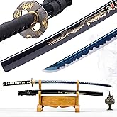 TUONEX Handmade Sharp Katana, Traditional Clay Tempered 1060/9260/T10 Steel, Full Tang Real Katana Sword, Authentic Japanese Craft Samurai Sword