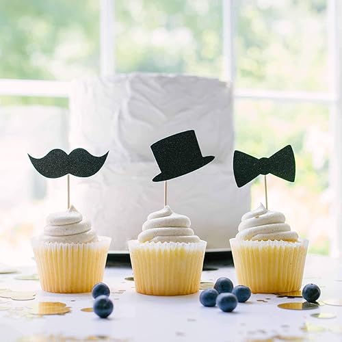 Amazon Com Black Little Man Cupcake Toppers Baby Shower 1st Amazon Com Black Little Man Cupcake Toppers Baby Shower 1st