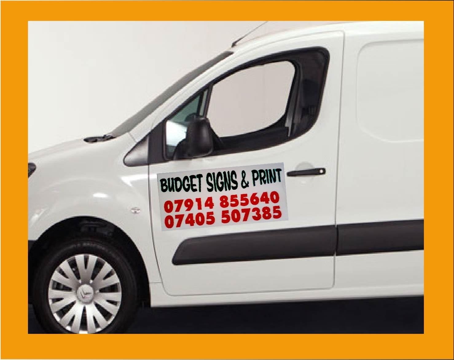 2x STICKERS Van/Car Signs 450MM X 300MM FREE designing FRE