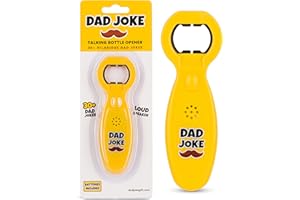DAD JOKE BUTTON Talking Dad Joke Bottle Opener | Fun Gift for Dad | 30+ Dad Jokes | Stocking Stuffer