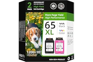 Chromojet 65XL Ink Cartridge Black Color Combo Pack Compatible for HP 65 Ink Cartridges fit for DeskJet 3755 2655 3752 2600 3