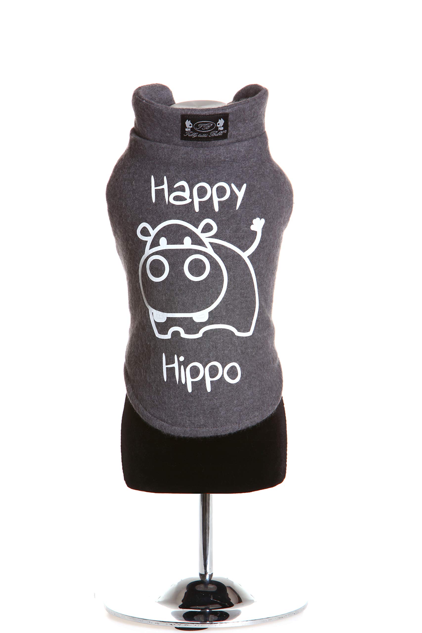 Trilly Tutti Brilli Valeriogris/M Valerio Sweatshirt with Vinyl Application S/M, Grey