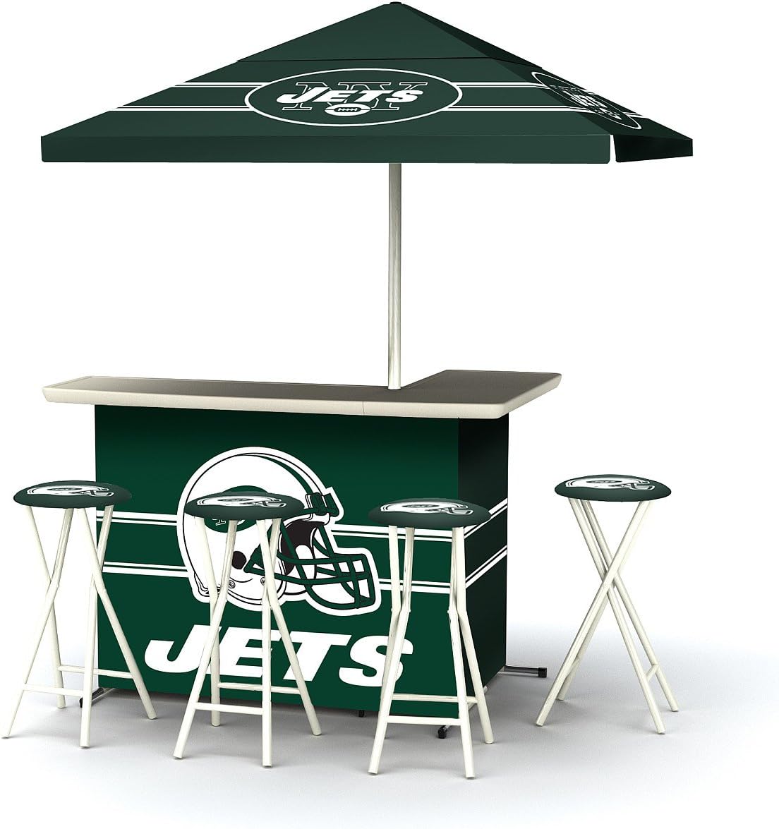 Best of Times NFL Patio Bar and Tailgating Center Deluxe Package- NY Jets: Garden & Outdoor