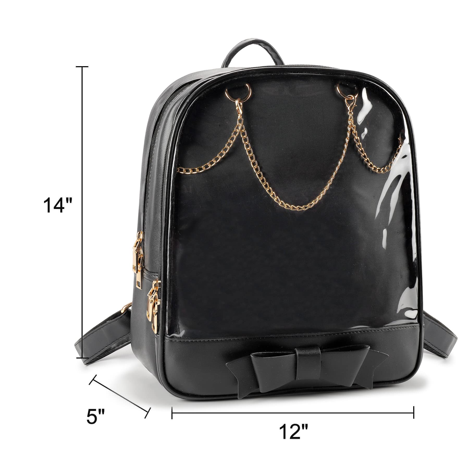 STEAMEDBUN Ita Bag Backpack Bowknot Kawaii Pin Display Backpack Bag with Insert