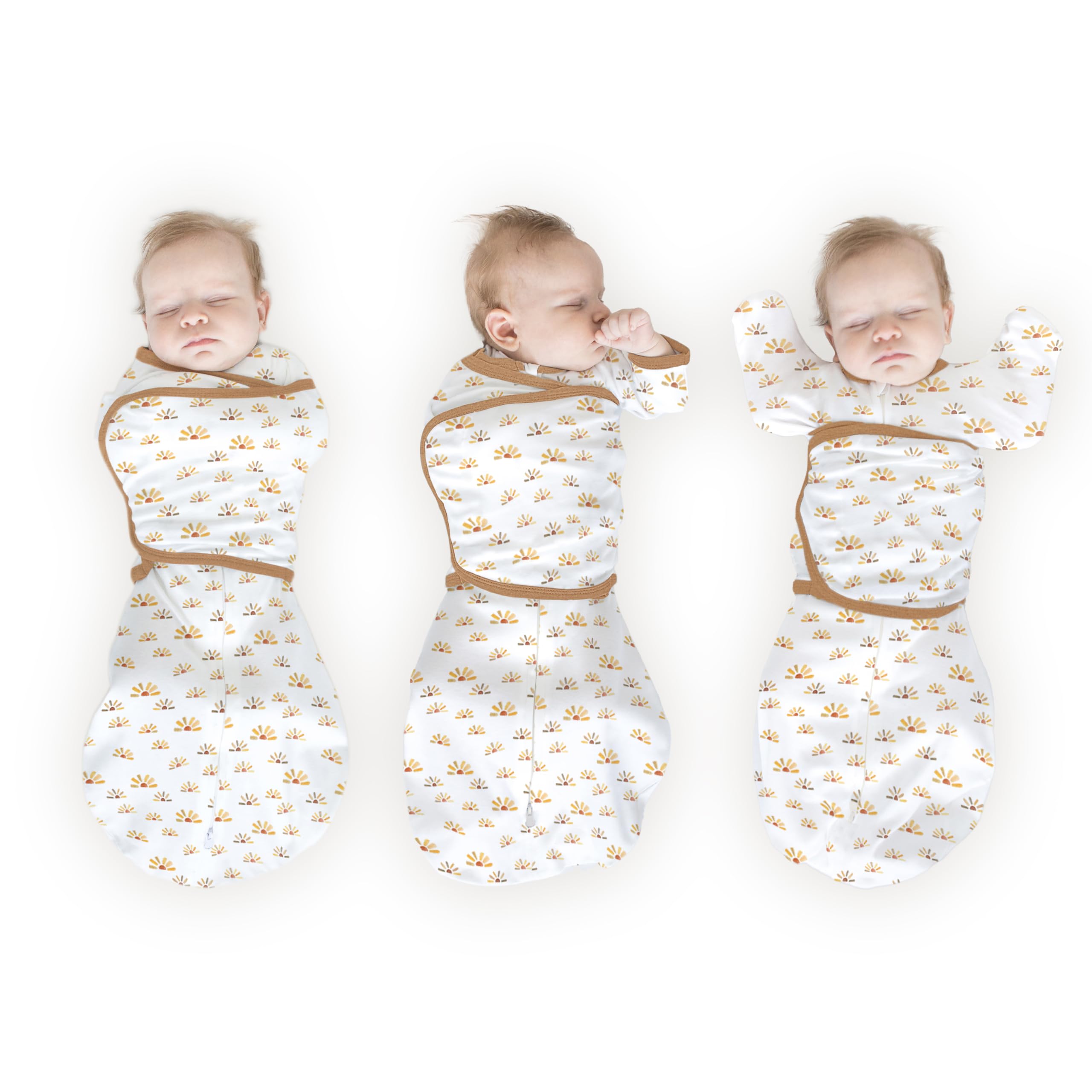 Photo 1 of SwaddleDesigns 6-Way Omni Swaddle Sack Arms Up Swaddle for Newborn, More Options to Calm Moro Reflex, Improves Sleep, Easy Transition Baby Sleep Sack, Small, 0-3 Mo, 6-12 lbs, Watercolor Sunny Days