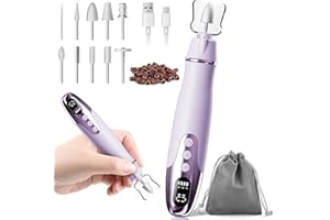 Aleanu Professional Manicure Pedicure Kit - 10 Speeds Cordless Nail Drill丨Rechargeable Pedicure Tools for feet, Nail Drill for Thick Nail Toenail Cuticle Women Men Baby Pets(Purple)