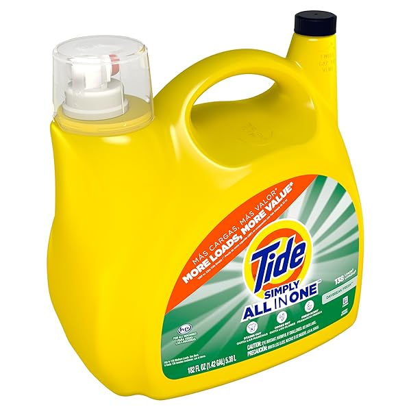 TIDE SIMPLY ALL-IN-ONE LIQUID LAUNDRY DETERGENT, DAYBREAK FRESH SCENT, 138 LOADS, 182 FL OZ