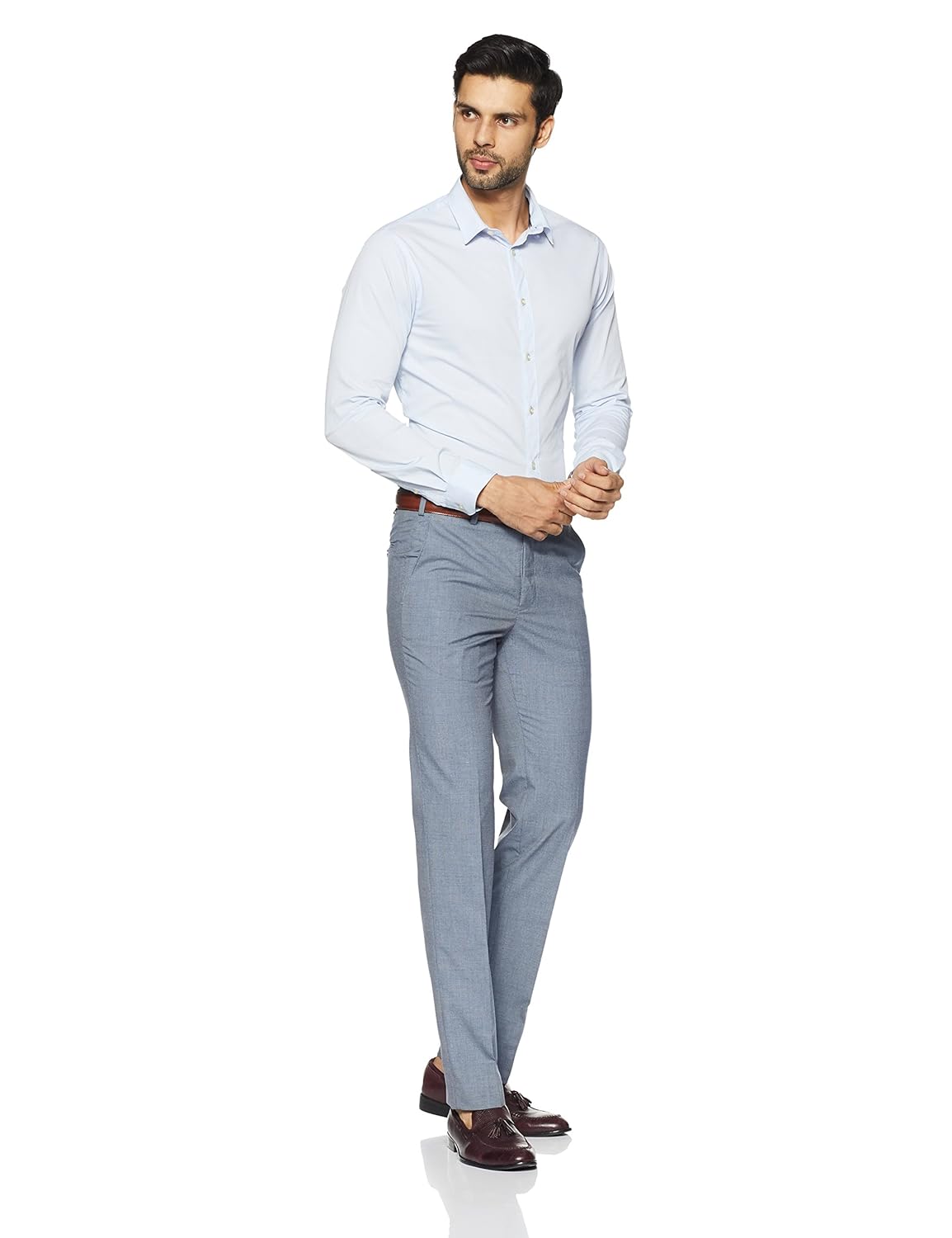park avenue men's relaxed fit formal trousers