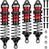 4PCS 1/10 RC Car Shocks Front &amp; Rear Shock Absorber Damper Assembled Set | Compatible with 1:10 Scale Traxxas Slash/Rustler/Stampede/Hoss VXL 4x4 2WD Replacement Parts#5862 (Black Red)
