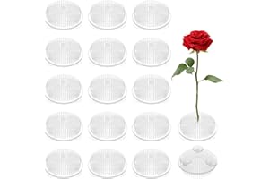 AOJSUP 16pcs Plastic Flower Frogs for Arrangements Vase, Frog Flower Holder with Pins, Floral Frogs for Arrangements, Transparent Pin Frog for Flowers, for Wedding/Party Decor(2.75" Diameter)