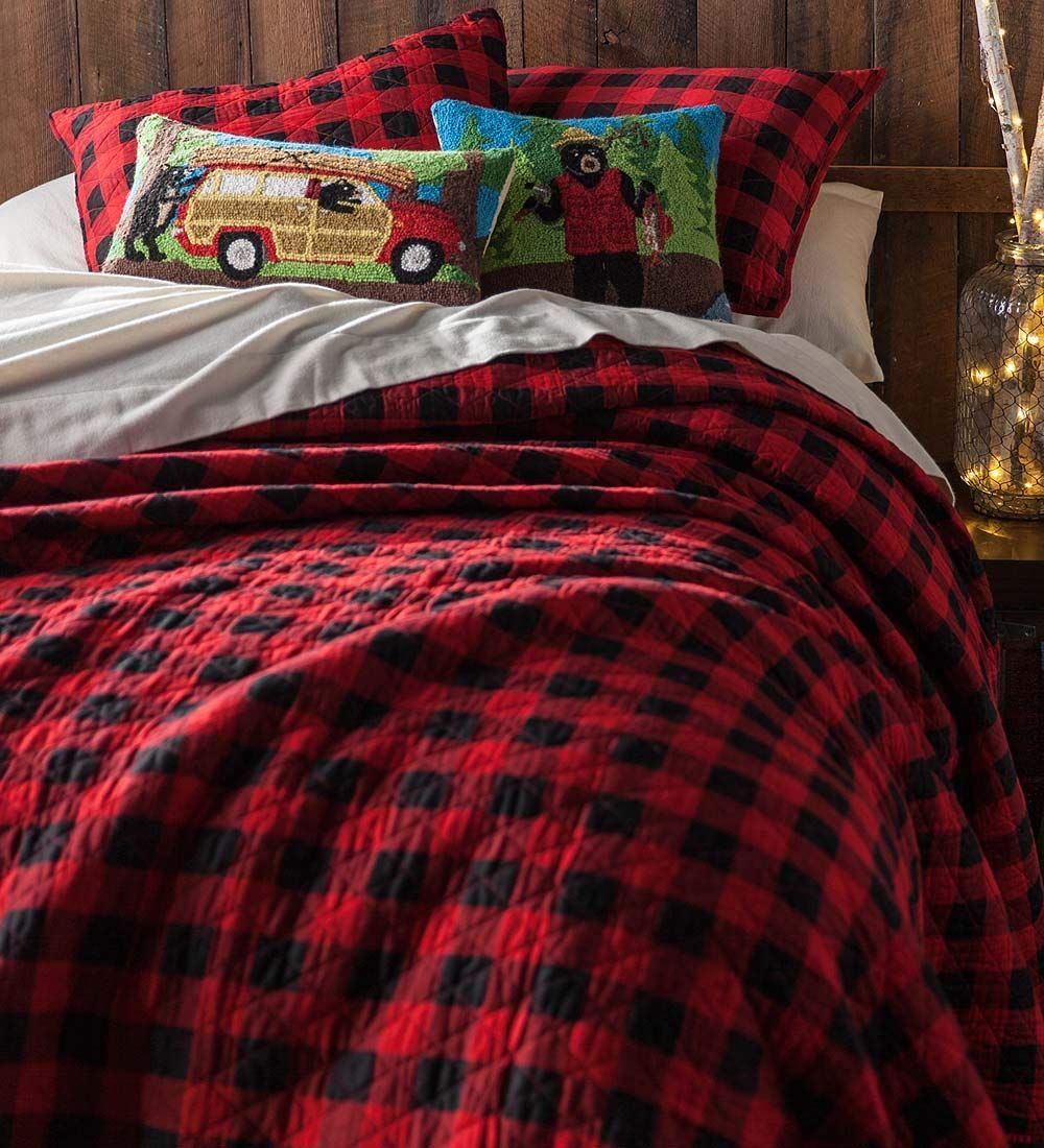 Buy Western Red Buffalo Plaid Twin Quilt Set Online At Low Prices