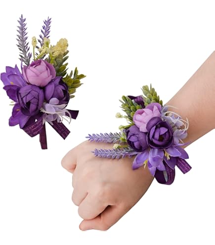 フラワー・ガーデニング corsage no.766 Amazon.com: Ling's Moment 6pcs Wedding Wrist Corsage
