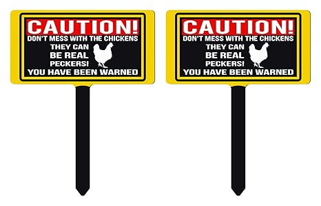 Amazoncom Chicken Coop Signs Dont Mess With The Chickens You