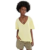 Free People Womens Nina Tee V Lemon Water Small