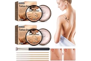 FETNHU Tattoo Concealer, Tattoo Cover Up Makeup Waterproof, Body Makeup Waterproof Foundation,Leg Makeup for Varicose Veins,Tattoo Concealer For Dark Spots,Scars,Birthmarks Vitiligo Skin Makeup (Light Color)
