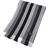 Hickey Freeman Patterned Australian Merino Scarf for Men – Ultra-Soft Lightweight Men’s Winter Scarves, 70-Inches x 10-Inches