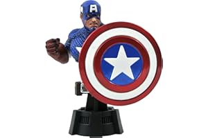 DIAMOND SELECT TOYS Marvel Comics: Captain America 1:7 Scale Resin Bust, Multicolor, 6 inches