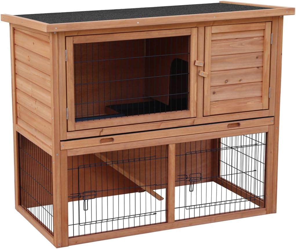 Dehner Barney Rodent Cage Approx. 111 x 60 x 92 cm, wood, natural