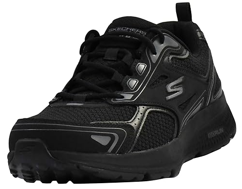 Skechers Men's GOrun Consistent-Athletic Workout Running Walking Shoe Sneaker with Air Cooled Foam, Black/Charcoal, 9.5 X-Wide