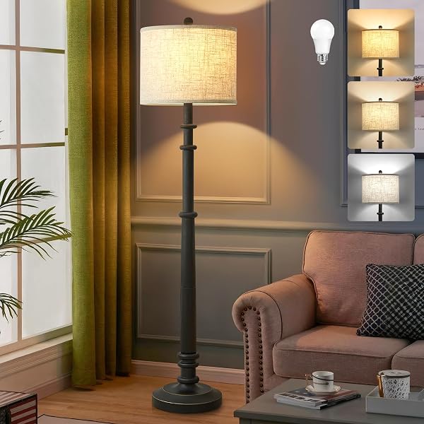 FLOOR LAMPS FOR LIVING ROOM – 60″ RESIN...
