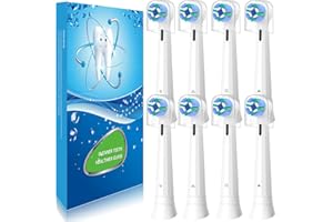 8 Pack Replacement Toothbrush Heads Compatible with Oral B iO, Brush Heads for Oral-B iO 2/3/4/5/6/7/8/9/10/7G Series, with C