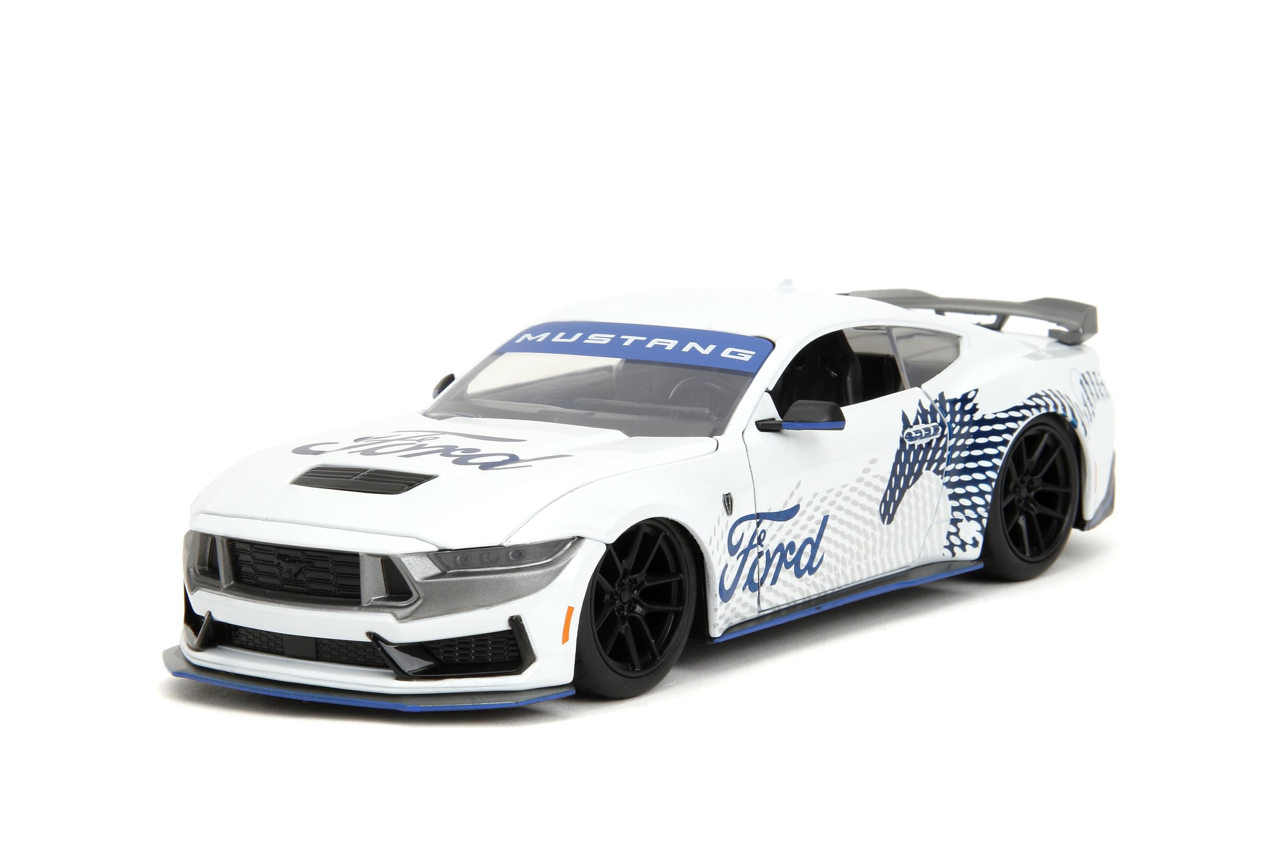 Jada Big Time Muscle 1:24 2024 Ford Mustang GT Dark Horse Die-Cast Car, Toys for Kids and Adults(White)