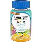 Centrum Junior MultiGummies Tropical Fruit Multivitamin and Multimineral Supplement, Pineapple-Mango, Dragonfruit, and Passio