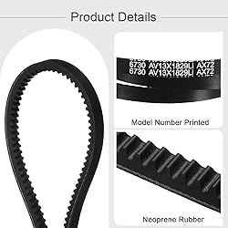 uxcell 4Pcs AX72 EPDM V-Belt, Raw Edge Cogged
