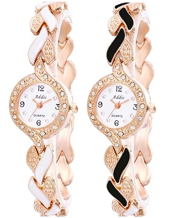Quartz Analogue White Dial Women's Watch -Combo of 2