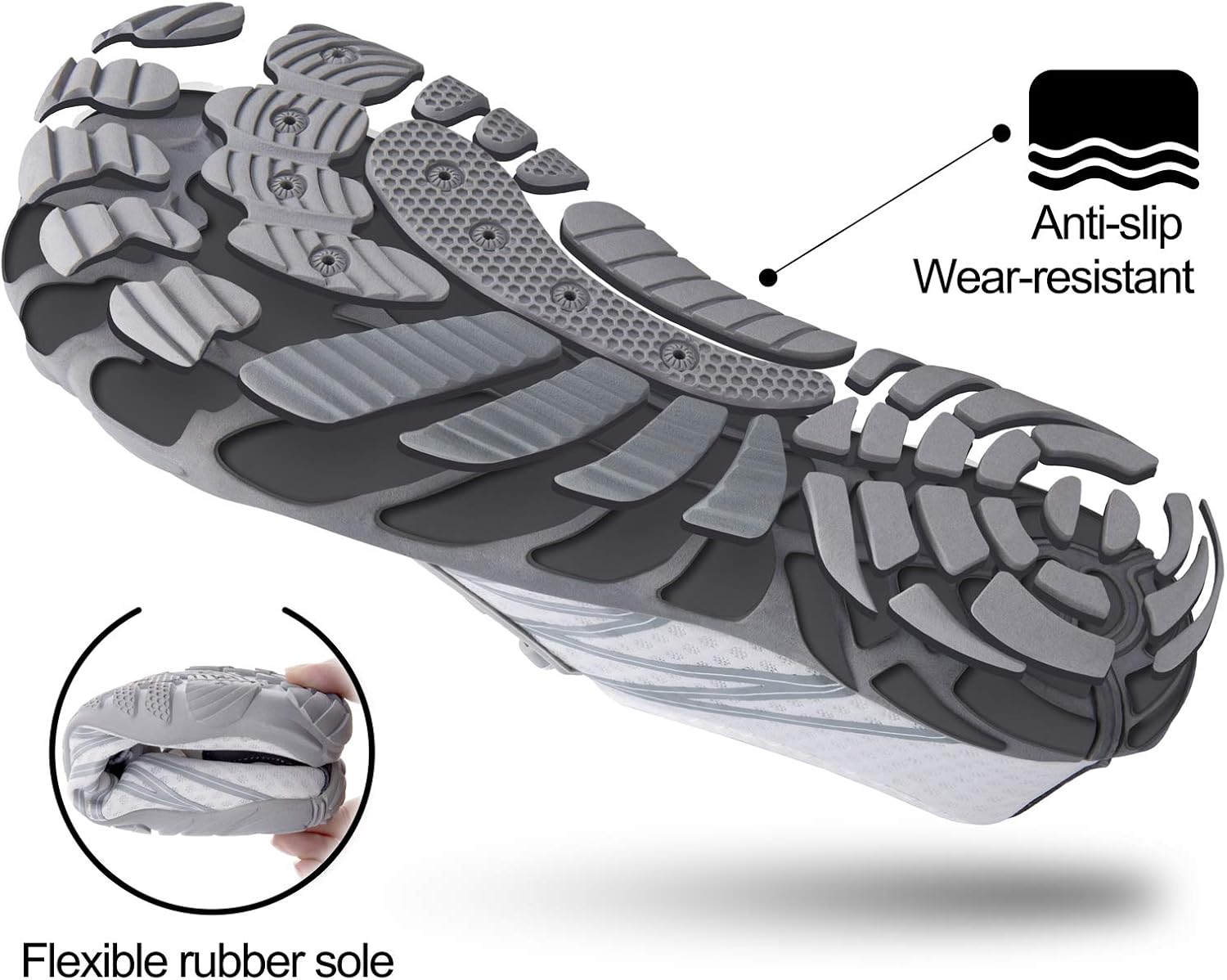  | SEEKWAY Mens Womens Water Shoes Quick-Dry Aqua Sock Barefoot Athletic Sports Shoes for Outdoor Beach Swim surf Walking Diving Boating Hiking Pool | Water Shoes