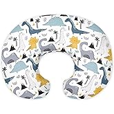Mintulipy Dinosaur Nursing Pillow Cover Stretchy Removable Cover for Breastfeeding Pillows, Dinosaur Comfortable Slipcover for Baby Girl and Boy Fits The Original Support Pillow