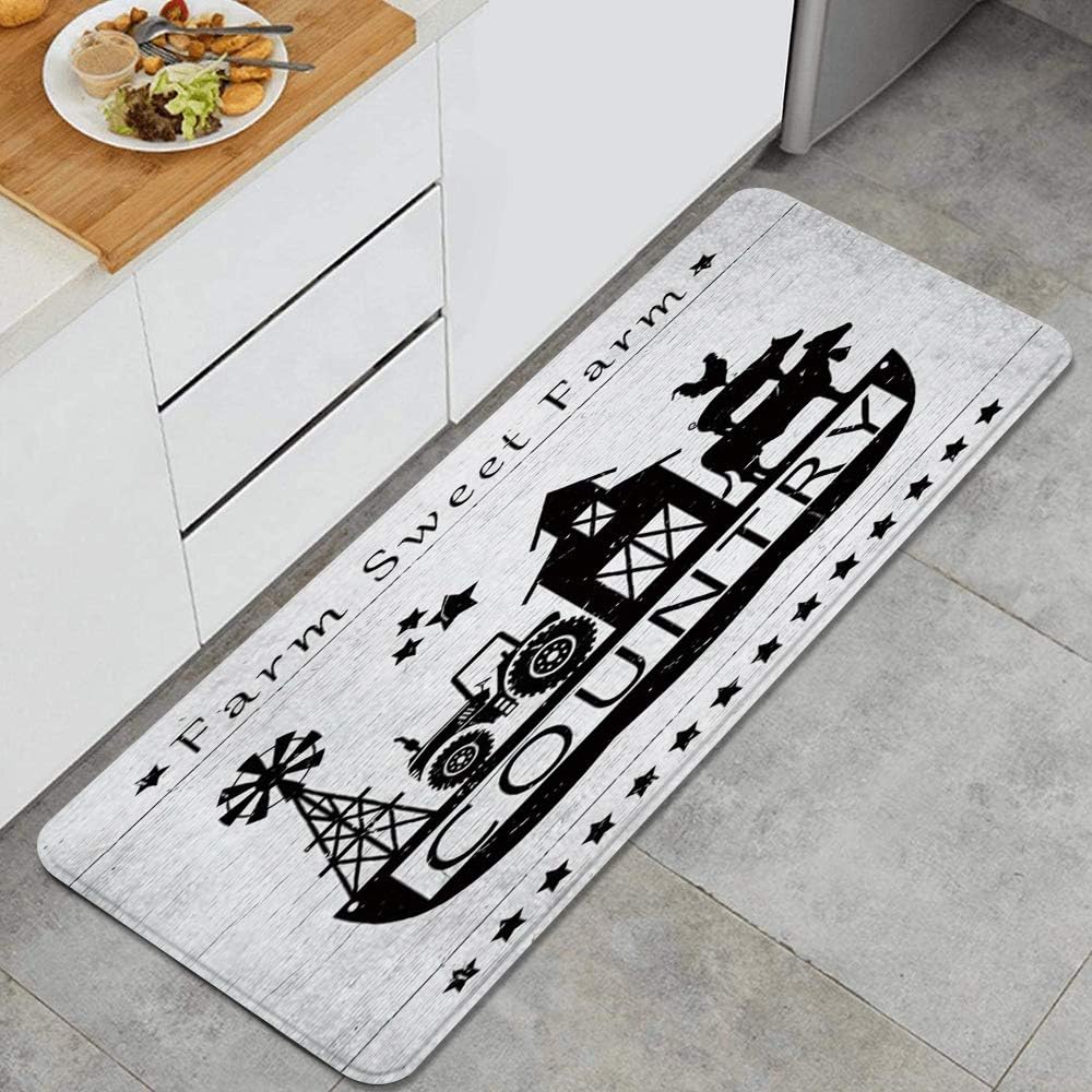 ZORMIEY Alfombras Cocina Antideslizante Alfombra de Baño,Casa de Campo