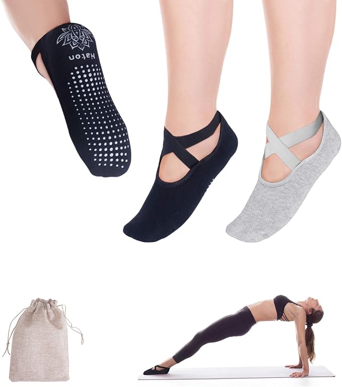 Calzini Yoga Antiscivolo Donna 4 Paia - Per Pilates, Danza E Fitness - Foto 1