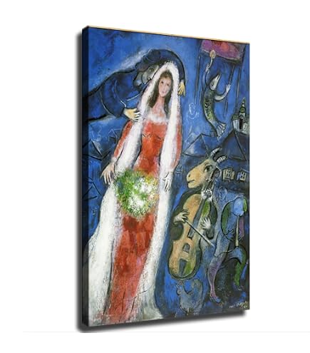 Amazon.com: BOHU ARTS Marc Chagall Painting Wall Art La Mariee