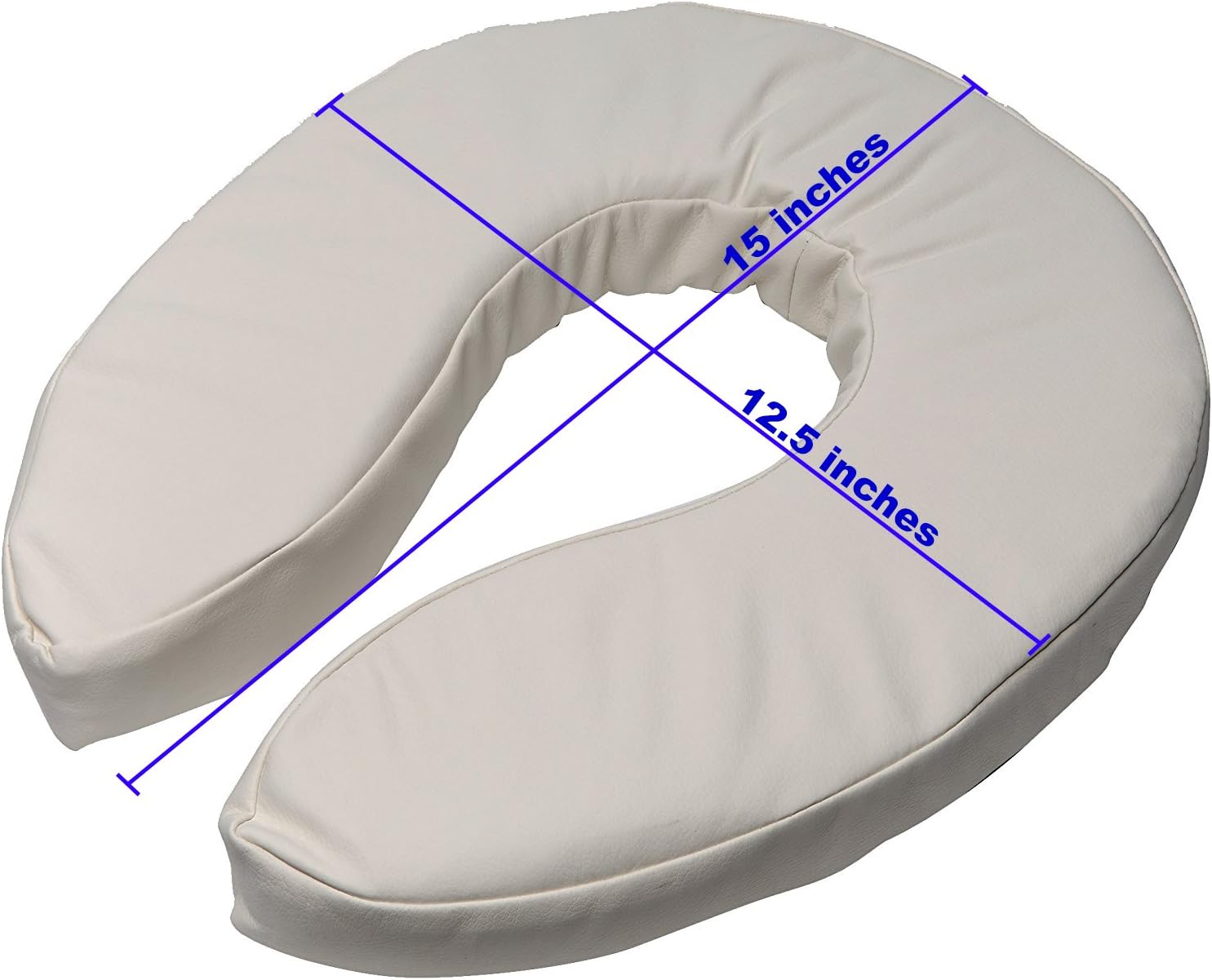 PCP Raised Toilet Seat Cushion, 2" High Padded Comfort Support, Universal Fit, Portable with Removable Fastening Straps: Health & Personal Care