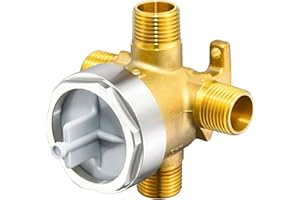 HUIAWAY R11000 Delta Shower Valve R11000 3-setting and 6-setting Custom Shower Diverter Valve Kit R11000 UNBXHF Rough-In Kit for Delta Shower Trim Kits Brass Construction Delta R11000(1 pcs)