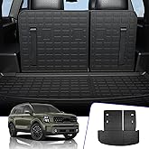 Rongtaod Cargo Mat Compatible with 2020-2025 Kia Telluride Cargo Liner Trunk Mat TPE All Weather Back Seat Cover Protector 2024 Telluride Accessories (Trunk Mat with Backrest Mat)