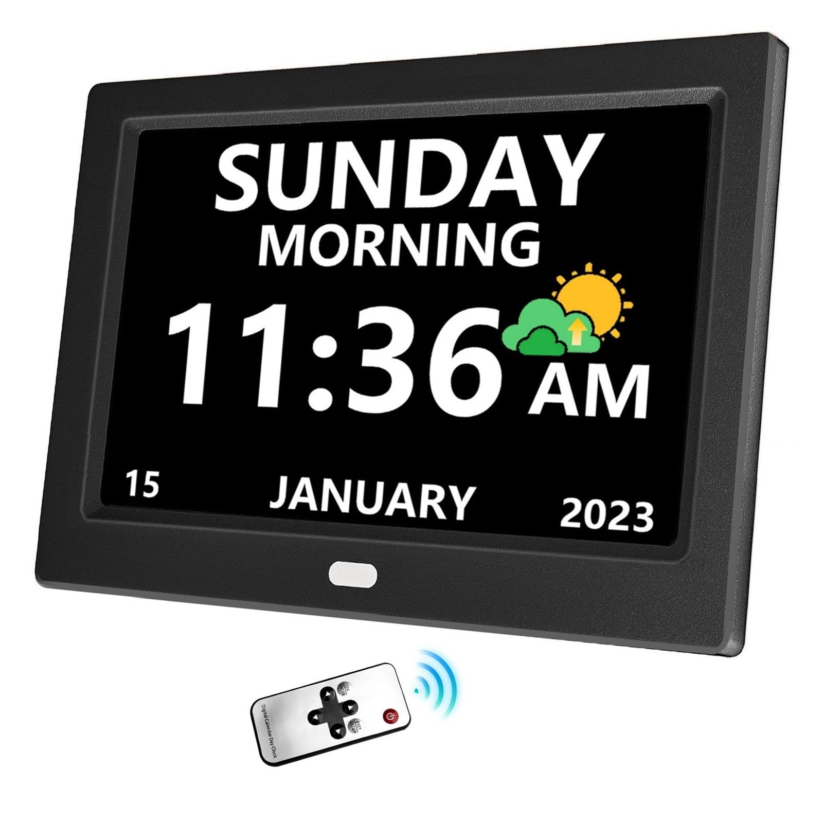 LXBYJKJ 11 Inch Digital Clock with Day and Date for Elderly Alzheimer's Clock Customizable Alarms 3 Display Modes Large Font Alarm Clock for Seniors Auto DST