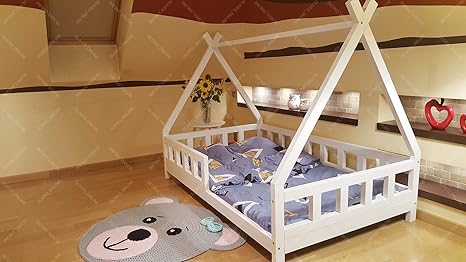 Amazon.com: Tipi cama con barreras, para niños, cama, cama ...