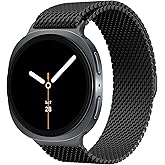 Metal Bands for Galaxy Watch 8 Band 40mm 44mm/Galaxy Watch 8 Classic Band 46mm,Magnetic Mesh Stainless Steel Wristband Milane