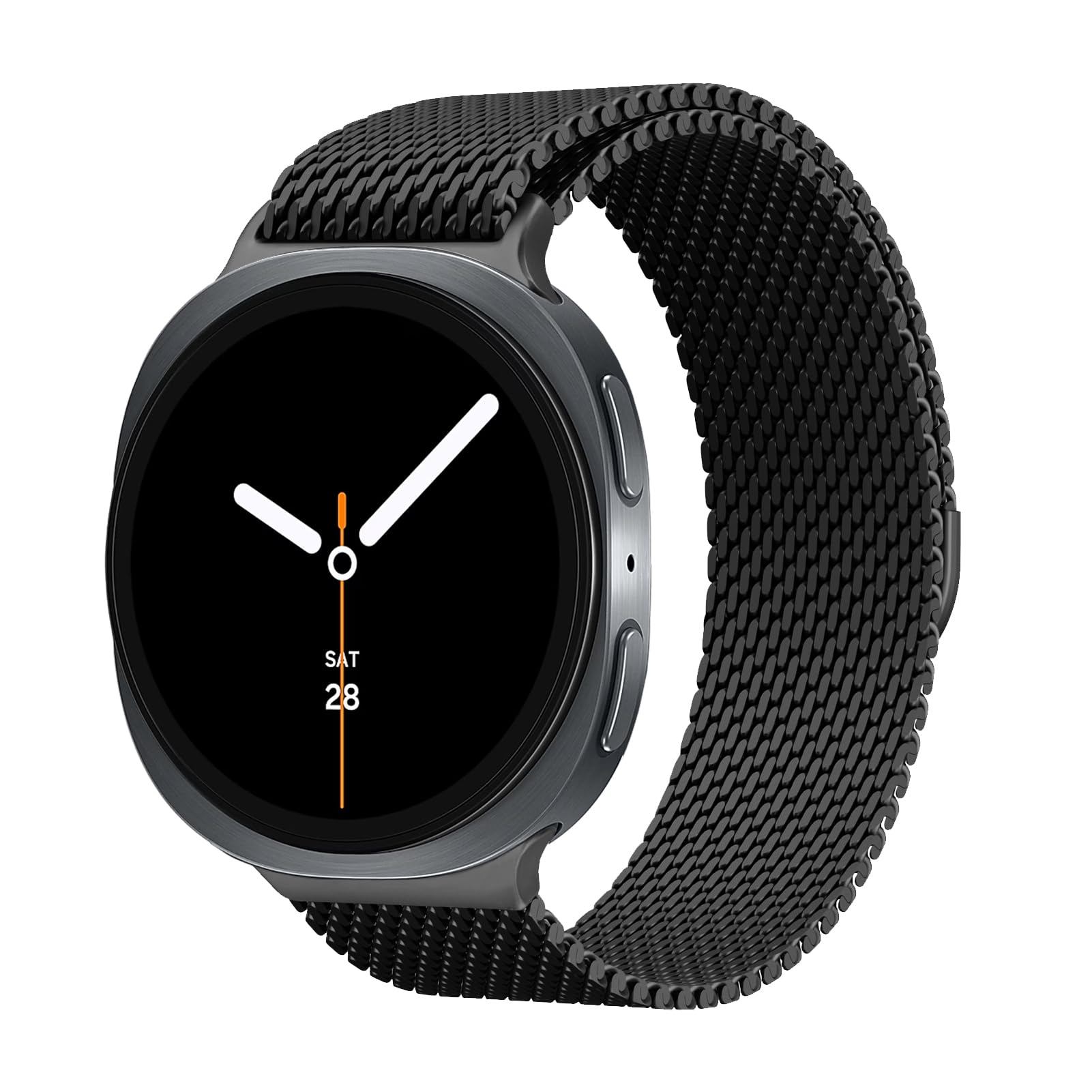 Photo 1 of Metal Bands for Galaxy Watch 8 Band 40mm 44mm/Galaxy Watch 8 Classic Band 46mm,Magnetic Mesh Stainless Steel Wristband Milanese Loop Strap for Samsung Galaxy Watch 8/8 Classic (2025) Women Men