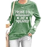 SameeFloral St. Patrick'S Day Gift Prone To Shenanigans And Malarkey Shirt St Patricks Day Shirt