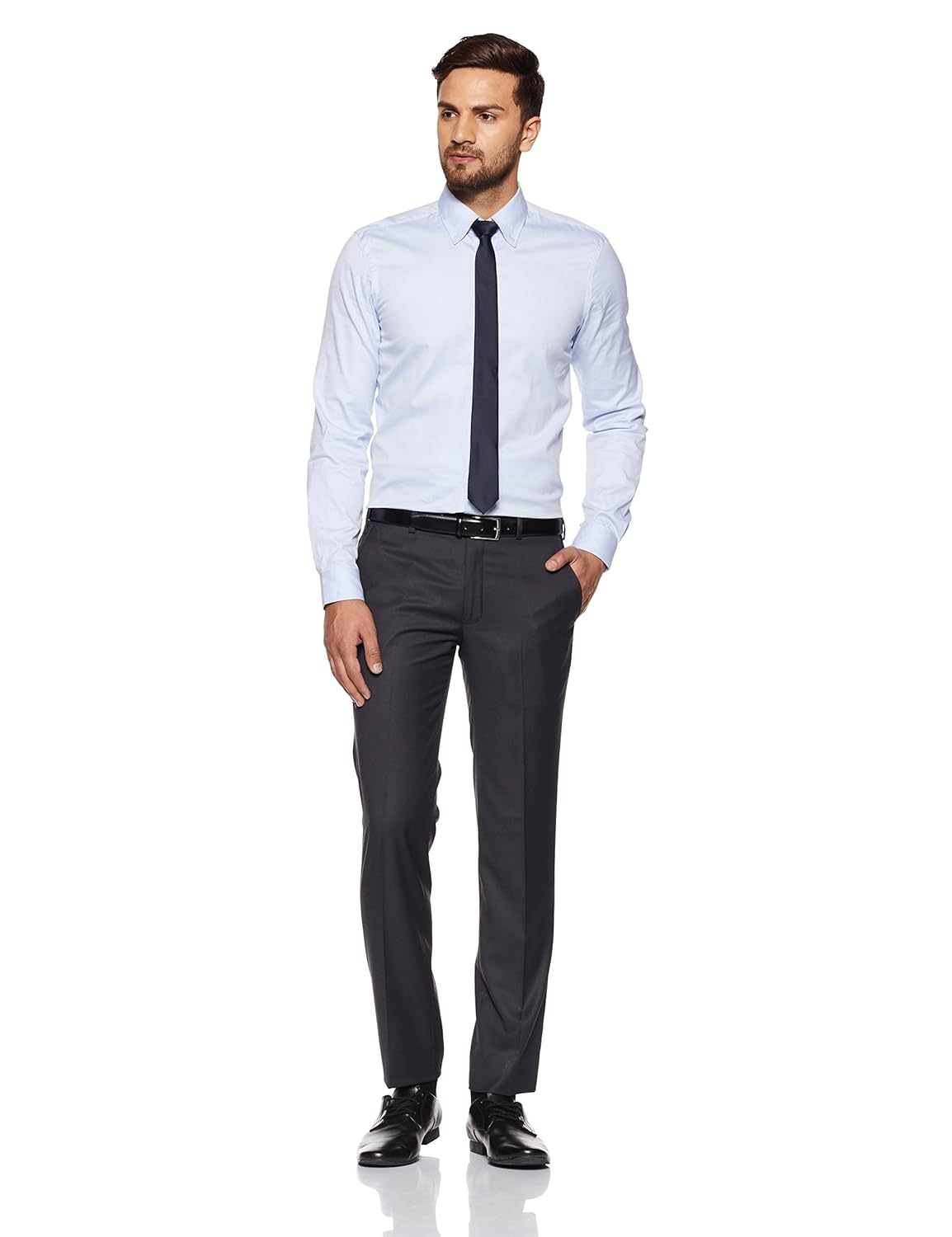 park avenue men's skinny fit formal trousers