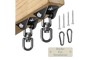 Aisto Heavy Duty Swing Hangers for Wooden Sets 2000 LB Capacity 360 Swivel Stainless Steel Swing Hardware 2 Packs for Porch/Playground/Yoga/Heavy Bag