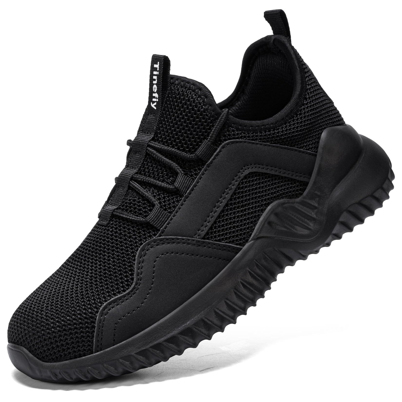 Photo 1 of Tinefiy Steel Toe Shoes for Women Lightweight Safety Shoes Comfortable Slip Resistant Indestructible Shoe Womens Puncture Proof Work Shoe Size 8