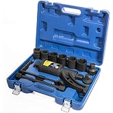 XtremepowerUS 8-Pieces Heavy Duty Torque Multiplier Wrench Labor Saving Lug Nut Wrench Torque Multiplier Cr-v Socket (24mm to 38mm) for Semi Truck &amp; RVs w/Case
